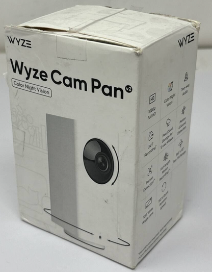 Wyze Cam Pan v2 1080p HD Indoor Smart Home Camera Color Night Vision WiFi Audio