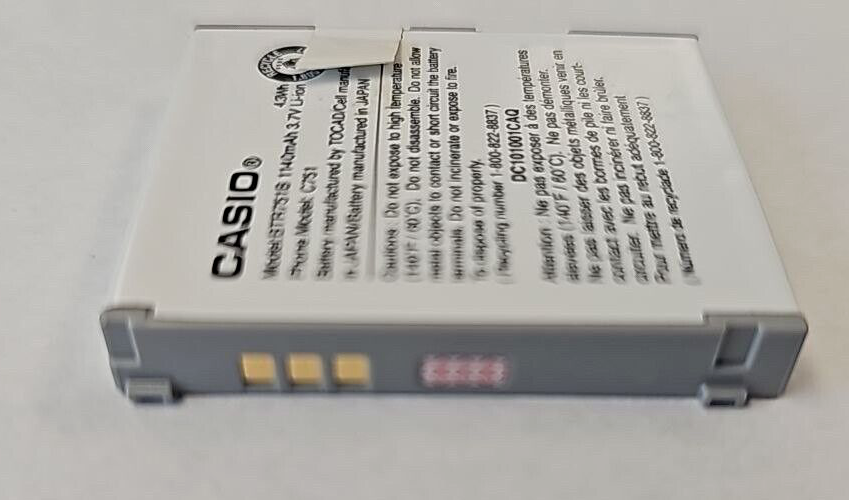 Casio BTR751B Replacement Battery 1140mAh for GzOne Ravine C751 Flip Phone