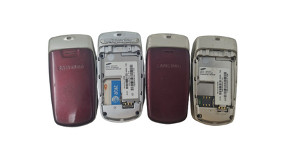 Lot of 4 Samsung SGH-A127 AT&T Cellular Flip Phone GSM For Repair Untested