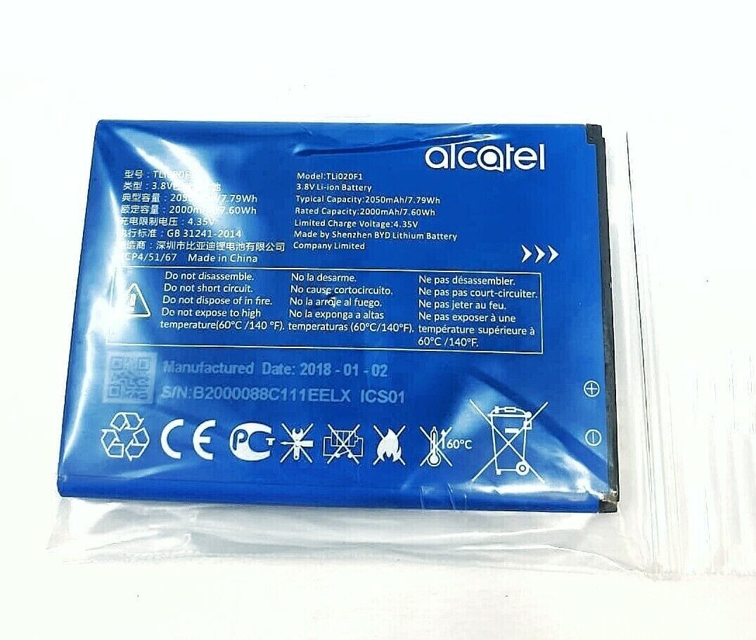 Battery Alcatel TLi020F1 idealXCITE CAMEOX 5044R Fierce 2 7040N Pop 5042 5022D