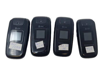 4 Lot Samsung SGH-A197 AT&T Flip Phone GSM Need Repair For Parts A197