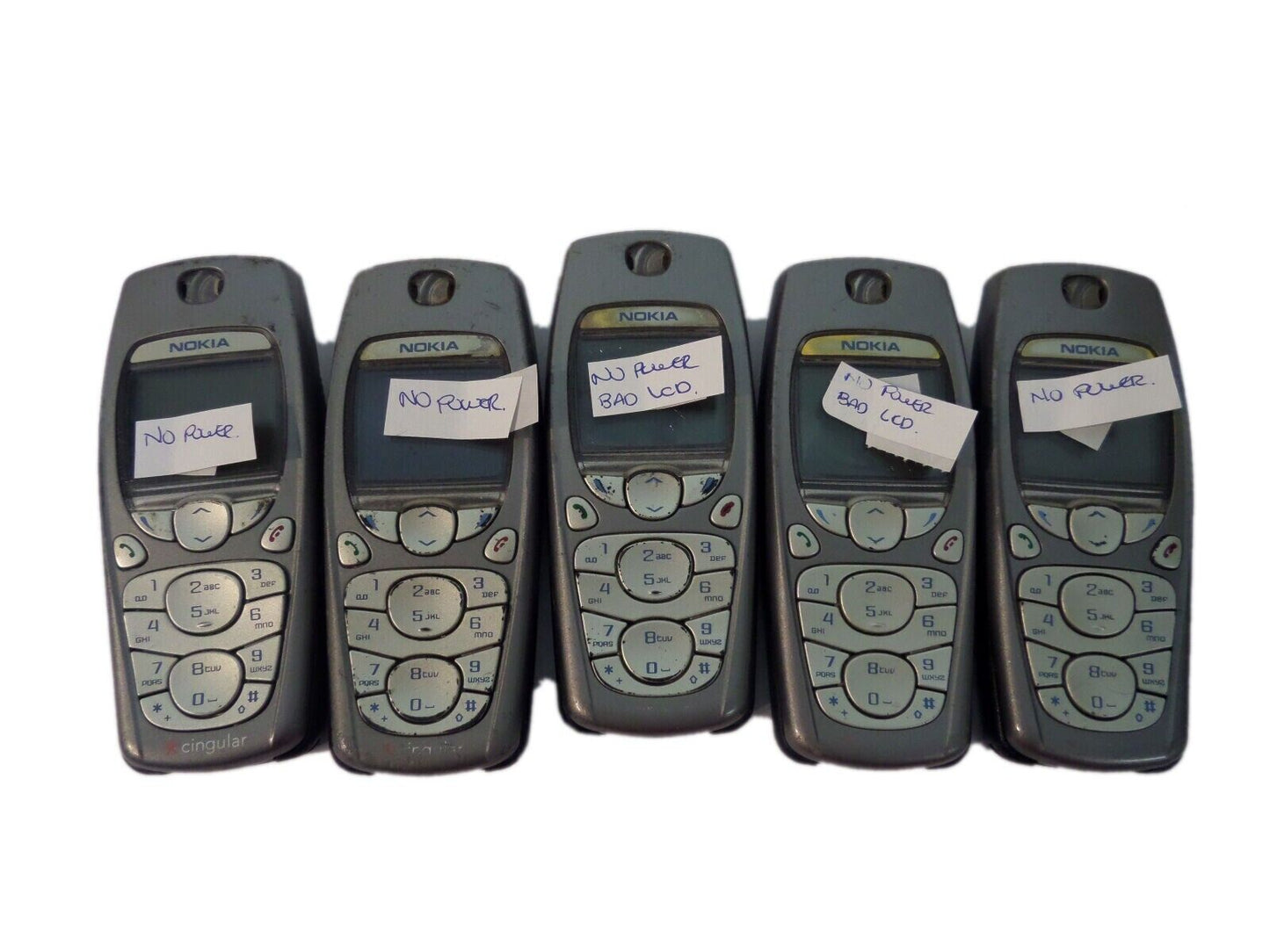 5 Lot Nokia 3595 Bar Vintage Phone Cingular Wholesale Cellphone Parts Repair