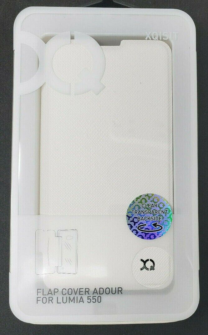 Xqisit Flap Cover Adour For Nokia Lumia 550 White Fold Folio Case Original