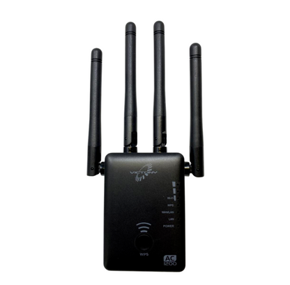 Victony Wireless WiFi Extender Signal Booster Amplifier Dual Band Repeater Black