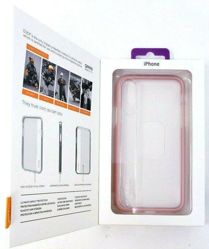 Case For Apple iPhone X XS Gear4 Clear Phone Cover Shockproof D30 Rose Gold OEM