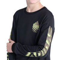 Youth Size L 14 Longsleeve Shirt Fast Print Athletic Adidas Sportswear Apparel