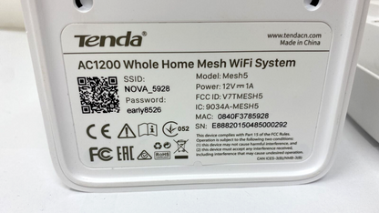 Tenda Nova MW5 Gigabit Whole Home Mesh WiFi System Wireless Dual Band AC1200 3pc