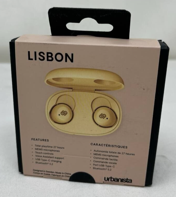 Urbanista Lisbon True Wireless Earbuds Bluetooth Earphones Small In Ear Gold