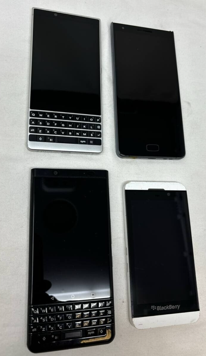 4 Lot BlackBerry Motion Keyone Z10 Key2  As IS Untested Wholesale Mobile READ