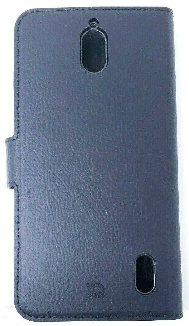 Xqisit Black Slim Wallet Case for Huawei Y625 Protective Folio Book Cover