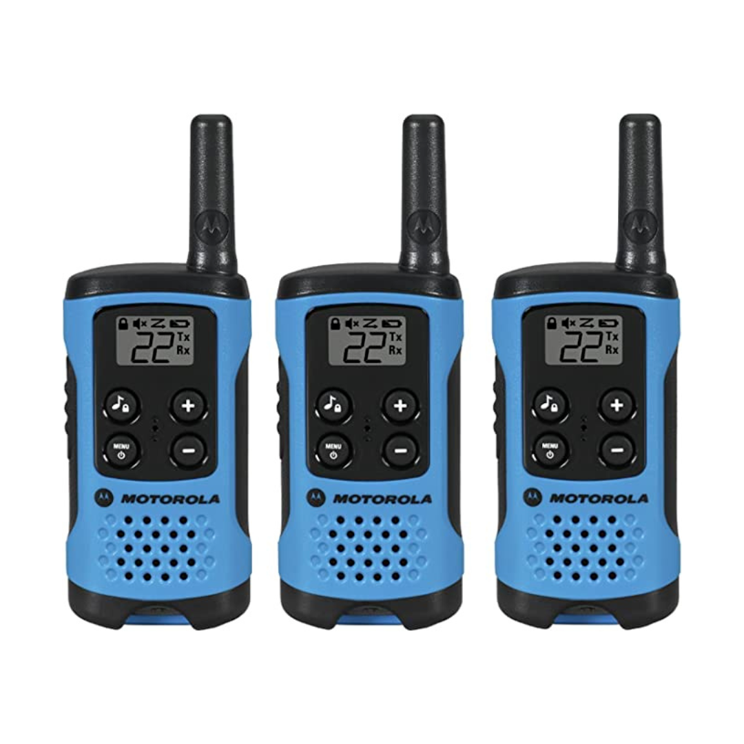 3 Unit Motorola Talkabout T100TP Two Way Radio 22 Channel Walkie Talkie 16 Mile