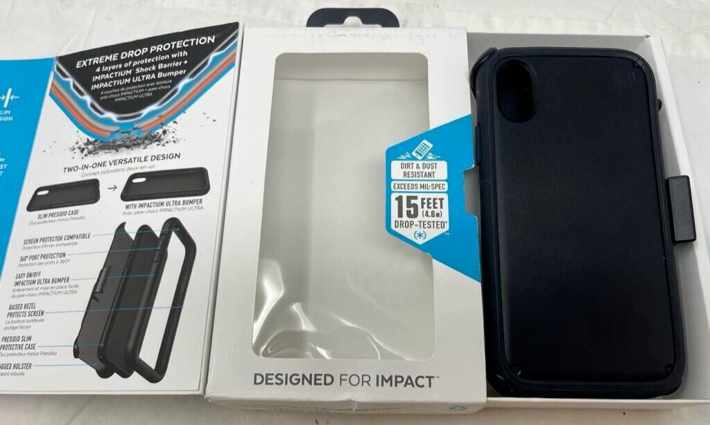 Speck Presidio Ultra Case for Apple iPhone X XS Black Clip Holster Kickstand