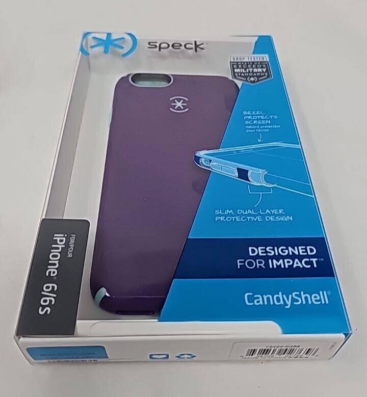 Speck CandyShell Case for Apple iPhone 6 6s Slim Back Cover Acai Purple Green