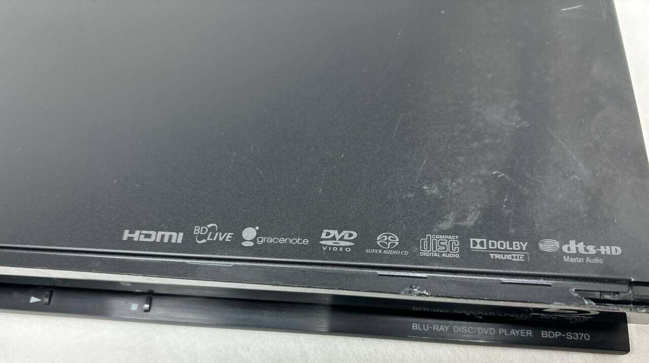 Sony BDP-S370 CD DVD Blu-Ray Player 1080P Dolby Digital HD USB HDMI Streaming