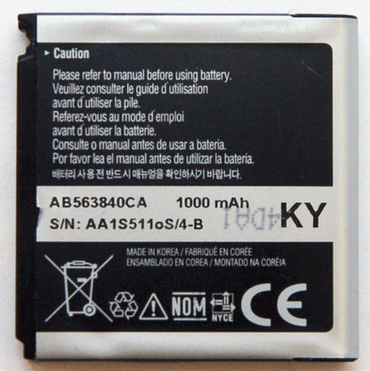 Battery AB563840CA For Samsung Instinct Memoir T929 Freeform R350 R351 R355C