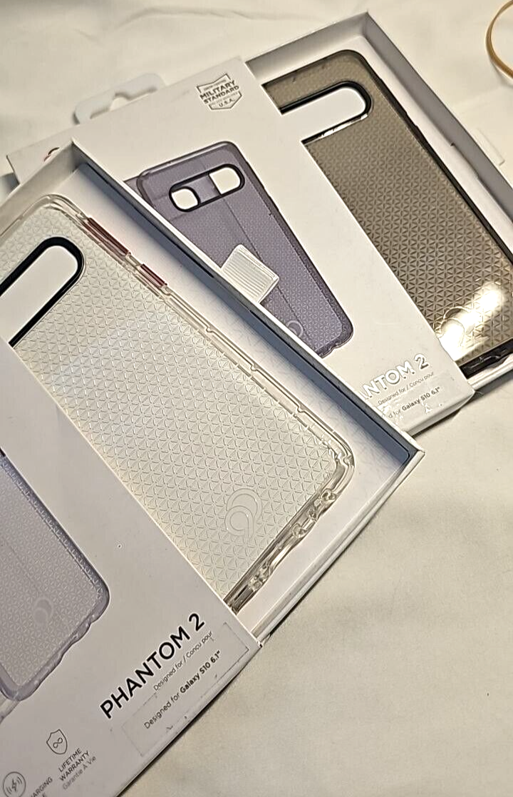 Lot of 2 Nimbus9 Phantom Cases for Samsung Galaxy S10 Clear Patterned Slim Cover