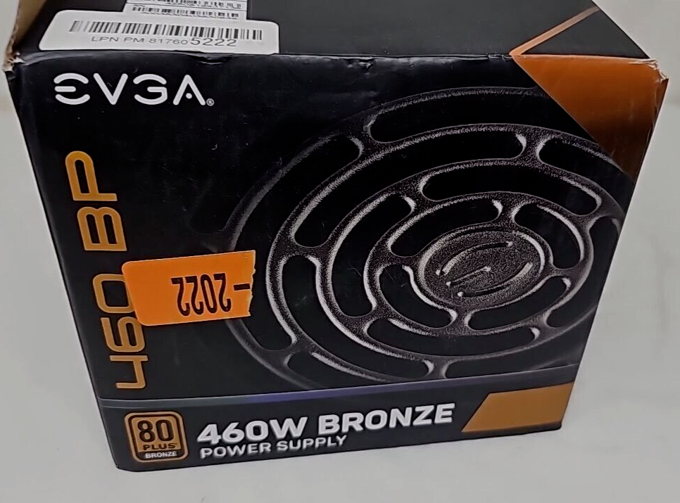 EVGA 460 BP 80+ Bronze Power Supply for Computer 24 Pin 120mm Fan Original 460W