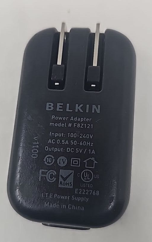 Belkin Power Adapter Only AC Wall Charger to USB for iPod 3G 4G 5G Nano 1G 2G 3G