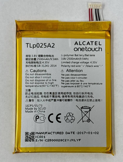 Battery TLP025A2 Original For Alcatel One Touch OT8008D HDOT8000 8000D