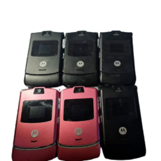 6 Lot Motorola Razr V3 Flip Phone Wholesale used Need Minor Repairs WHOLESALE