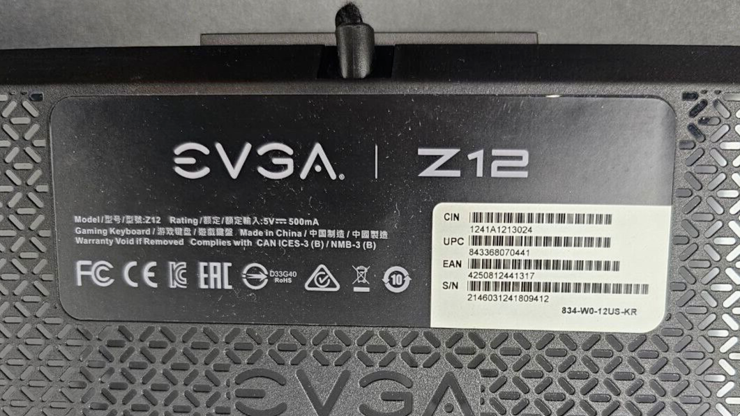 EVGA Z12 Wired Gaming Full Size Keyboard RGB LED To Replace Keys and Parts Works