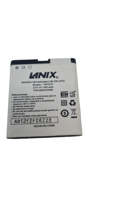 Battery T60-BAT Lanix Replacement Phone Original Internal Part 950mAh 3.7V