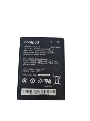 Battery CPLD-194 Fits CoolPad Snap 3312A Replacement Original 1400mAh