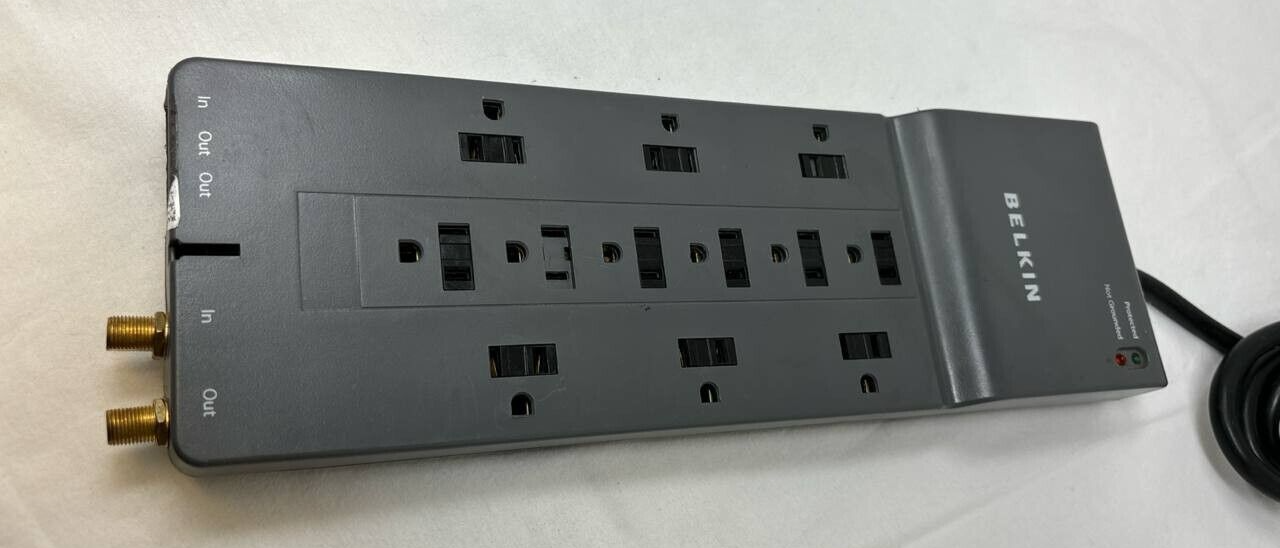 Belkin BE112230-08 Surge Protector 12 Outlet Phone Ethernet Coax Protection OEM