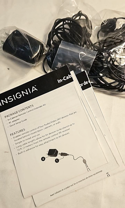 Insignia In-Cabinet Remote Control Range Extender Kit Accesory for 4 AV Devices