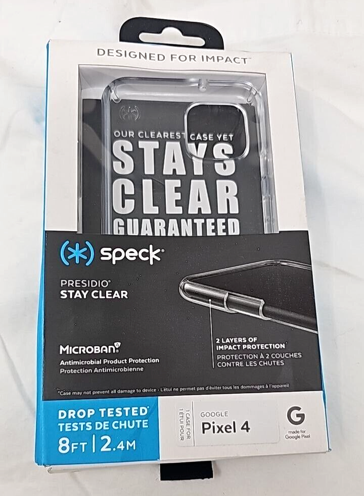 Speck Presidio Stay Clear Protective Case for Google Pixel 4 Transparent Cover