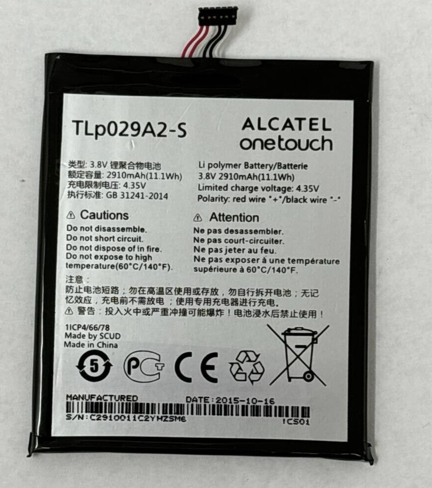 Battery TLp029A2-S For Alcatel One Touch Idol 3 5.5" 6045i OT-6045F 2910mAh