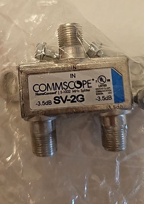 CommScope SV-2G Digital Cable Coaxial Splitter 2 Way 5-1002 MHz Comcast Xfinity