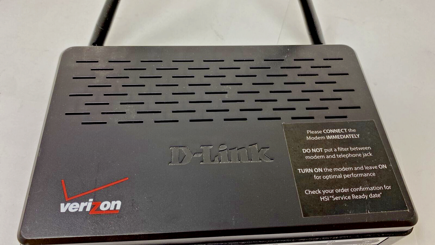 Verizon D-Link Wireless ADSL2+ Router 4 Port Ethernet High Speed Modem DSL2750B