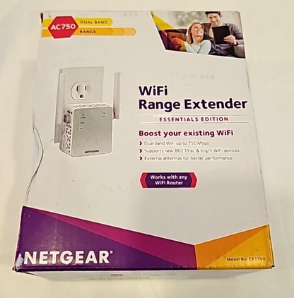 NetGear EX3700 WiFi Range Extender Internet Booster Amplifier AC750 Wall In