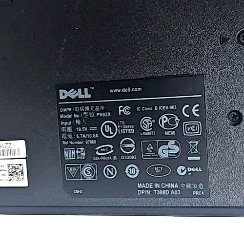 Dell PR03X E-Port II Replicator USB Docking Station For Latitude E4200 E5450