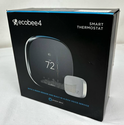 Ecobee 4 EB-STATE4-01 Smart Programmable Thermostat HomeKit Alexa Enabled Black