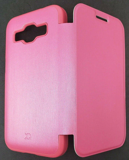 Pink Xqisit Folio Case Rana For Samsung Galaxy Core Prime LTE 4G Book Cover