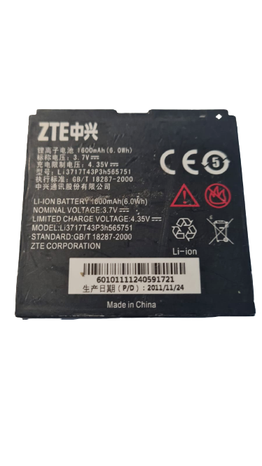 Battery LI3717T43P3H565751 Fits ZTE Warp N860 Anthem N910 V889D U880E Original