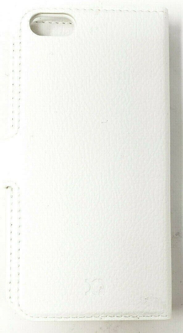 Xqisit White Leather Flex Book Case Flip Cover for iPhone 5C 5S SE 1st Gen