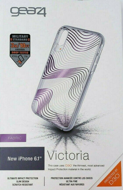 Gear4 Victoria D30 Shockproof Phone Case for iPhone XR 6.1" Slim Cover OEM