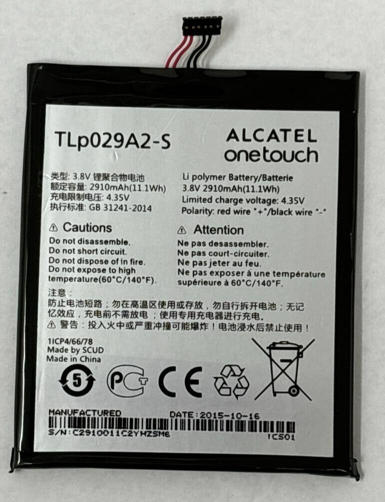 Battery TLp029A2-S For Alcatel One Touch Idol 3 5.5" 6045i OT-6045F 2910mAh