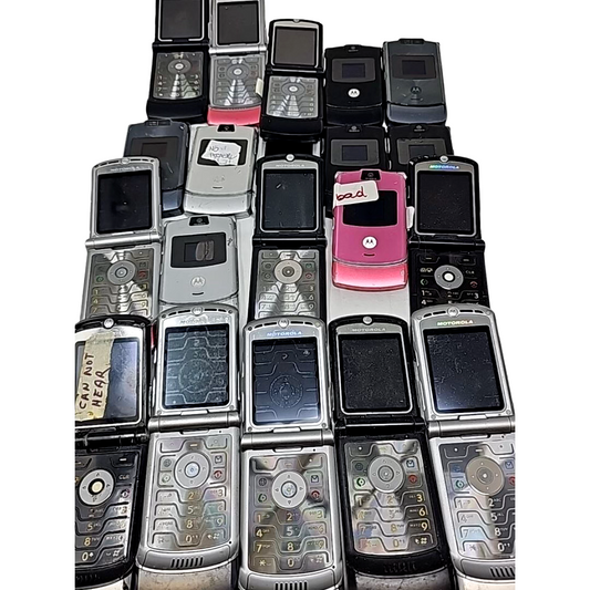 Lot of 20 Motorola Razr V3 Flip Phone T-Mobile Antique Slim GSM Vintage x Repair