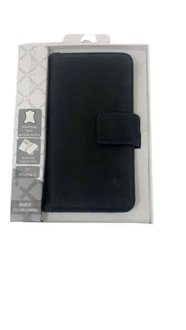 Magnetic Wallet Case for Apple iPhone 6 6s Leather Folio Cover Protective Black