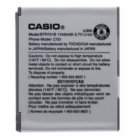Casio BTR751B Replacement Battery 1140mAh 3.7V for GzOne Ravine C751 Flip Phone
