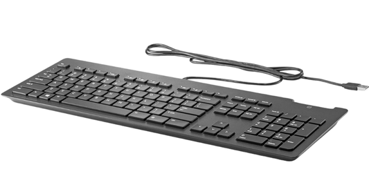 HP Slim Professional SmartCard USB Wired Keyboard Black for PC Computer