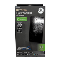 GE UltraPro Flat Panel UltraHD Indoor Antenna 40 Miles Range 4K 1080P VHF UHF