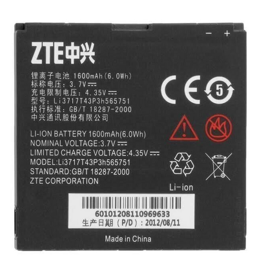 Battery Li3717T43P3h565751 1600mAh For WARP N860 ANTHEM 4G N910 OEM Phone