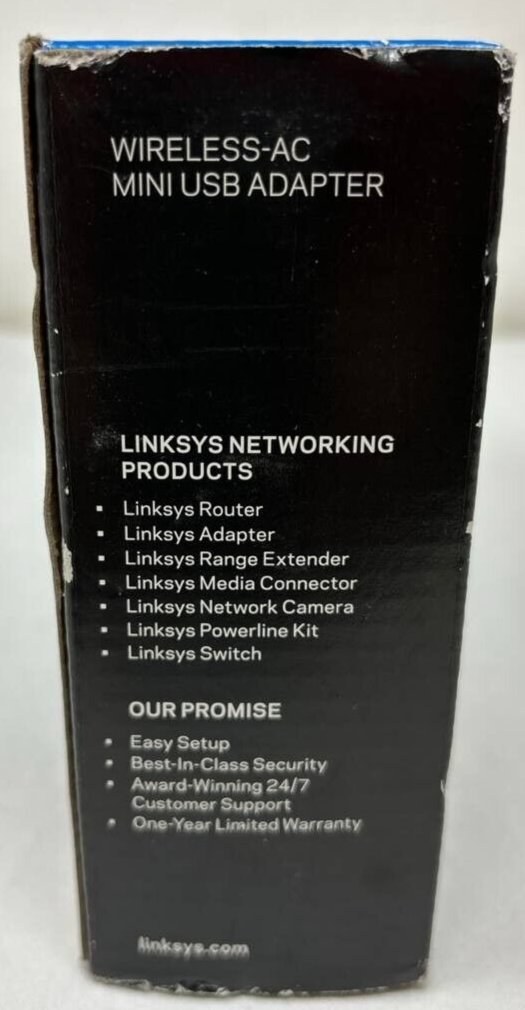 Linksys AE6000 Wireless AC Mini USB 2.0 Adapter Dual Band 5Ghz Internet Network