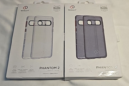 Lot of 2 Nimbus9 Phantom Cases for Samsung Galaxy S10 Clear Patterned Slim Cover