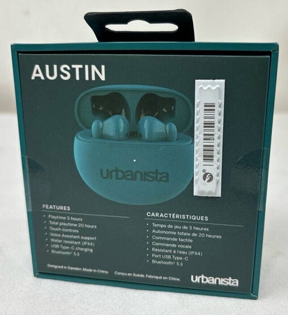 Urbanista Austin True Wireless In Ear Earbuds Portable Bluetooth Headphones IPX4